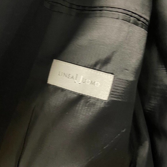 Lineal Juomo Wool Sport Blazer Jacket Suit 3 Button Black 50L - Picture 5 of 7